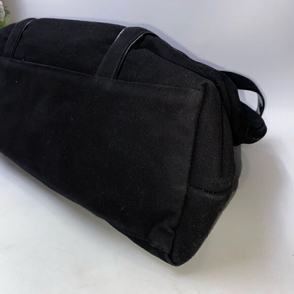 DUNE Canvas Dome Top Tote Bag Black Large - Picture 6 of 10